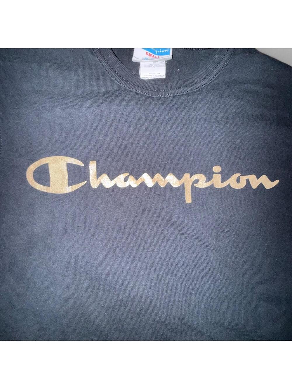 Champion Men's Black Short Sleeve T-Shirt Small - Picture 3 of 5